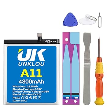 Amazon.com: UNKLOU Galaxy A11 Battery, [Upgraded] 4800mAh Li